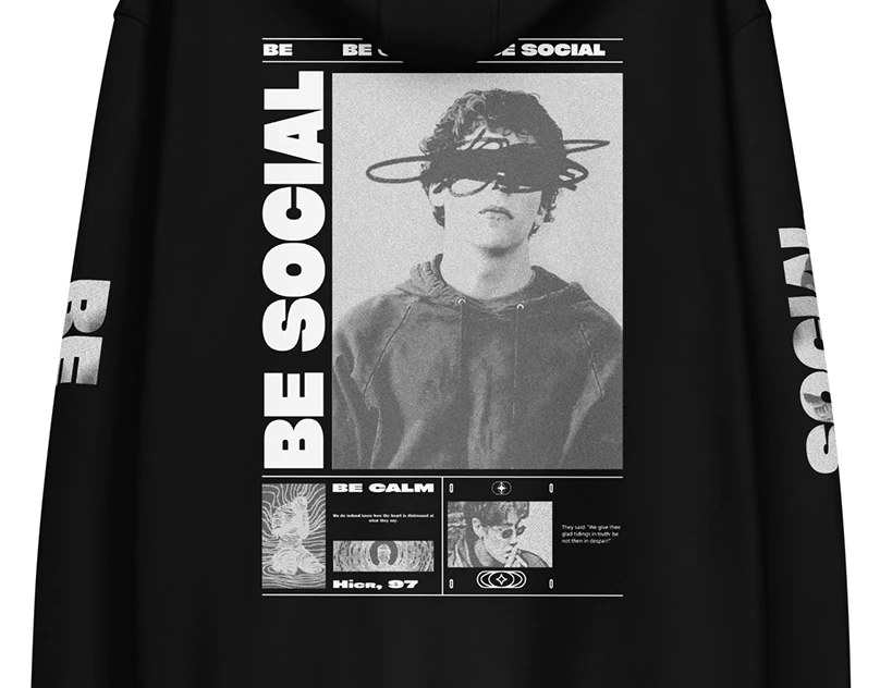 Be Social Hoodie Mockup