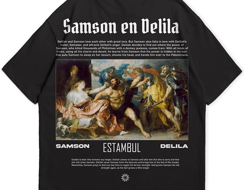 Samson en Delila T-shirt Design