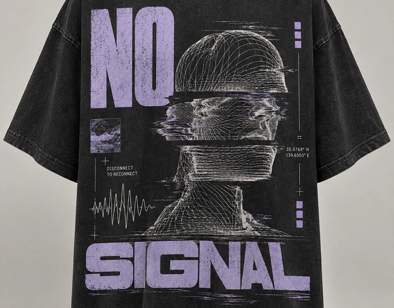 NO SIGNAL — Brutalist Streetwear Design