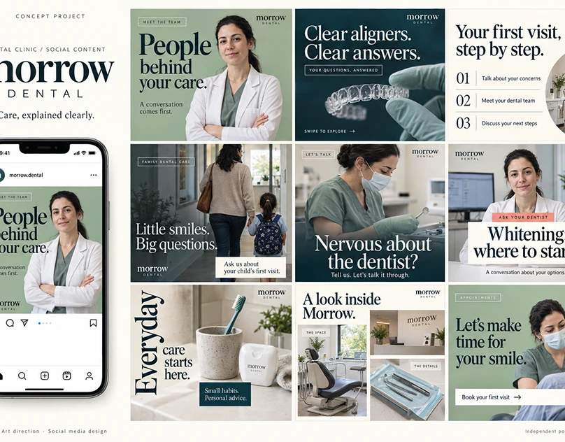 Morrow — Dental Clinic Social Media Design