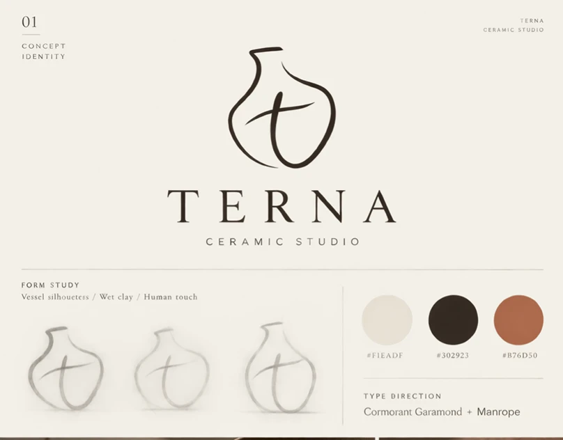 TERNA — Ceramic Studio | Logo & Brand Identity