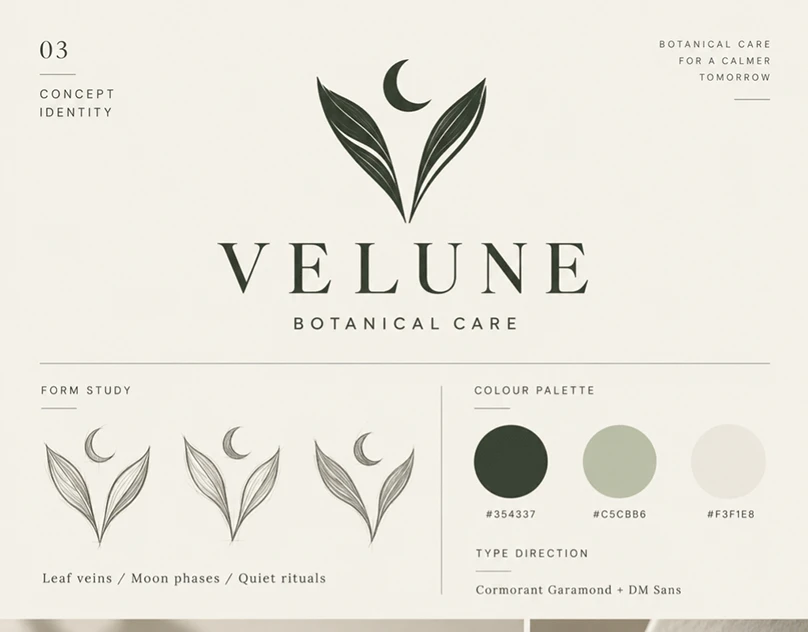 VELUNE — Botanical Care | Logo & Brand Identity