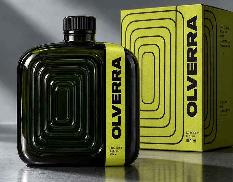 OLVERRA — Pressure Made Visible | Olive Oil Packaging