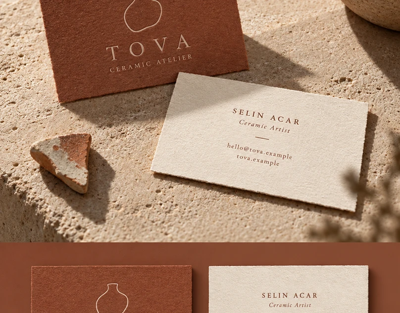 TOVA — Ceramic Atelier Business Card Design