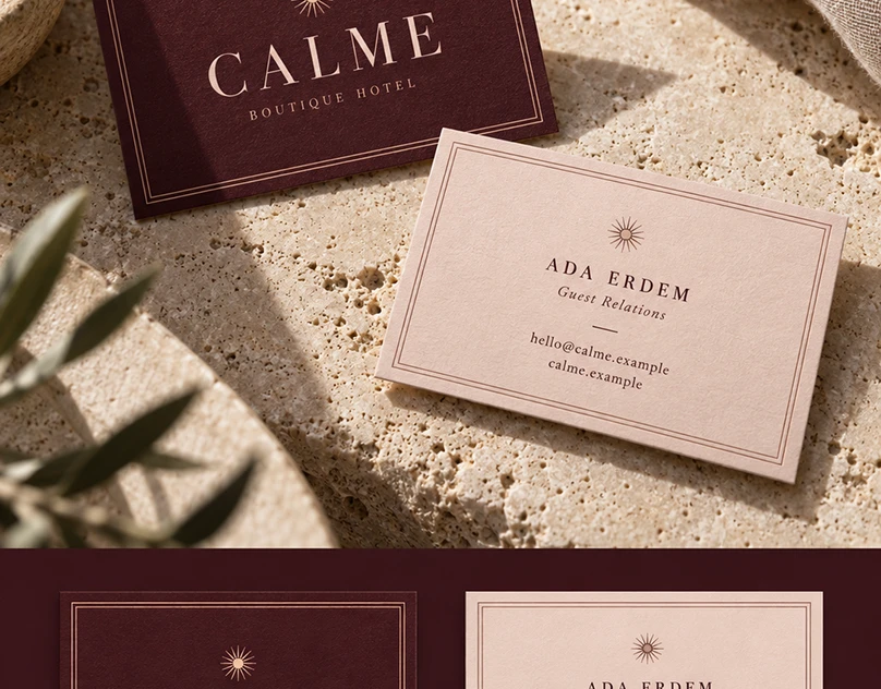 CALME — Boutique Hotel Business Card Design