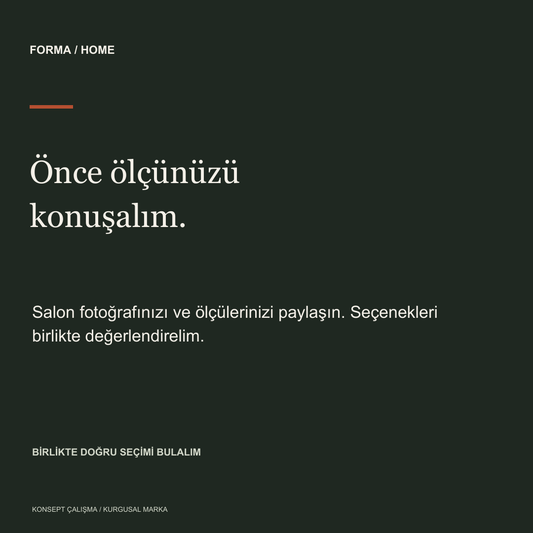 Salon ölçüsü ve ihtiyaç hakkında gönderi